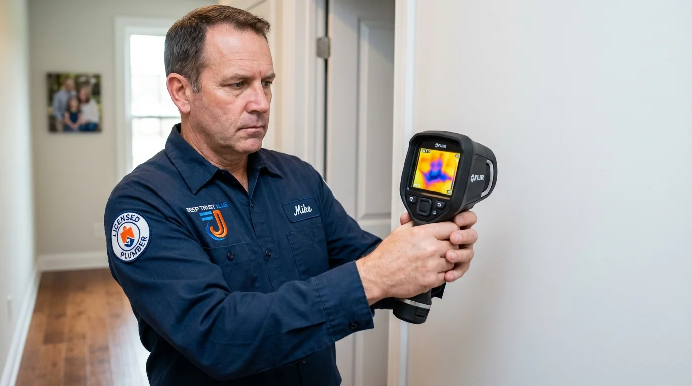 Thermal imaging leak detection by Johns Plumbing LLC in Williamstown